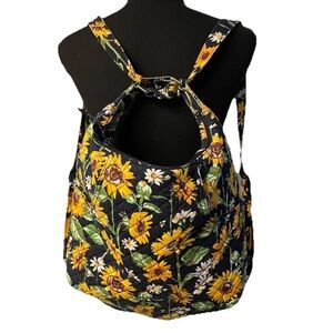 Vera Bradley convertible backpack shoulder bag Sunflowers and Daisies